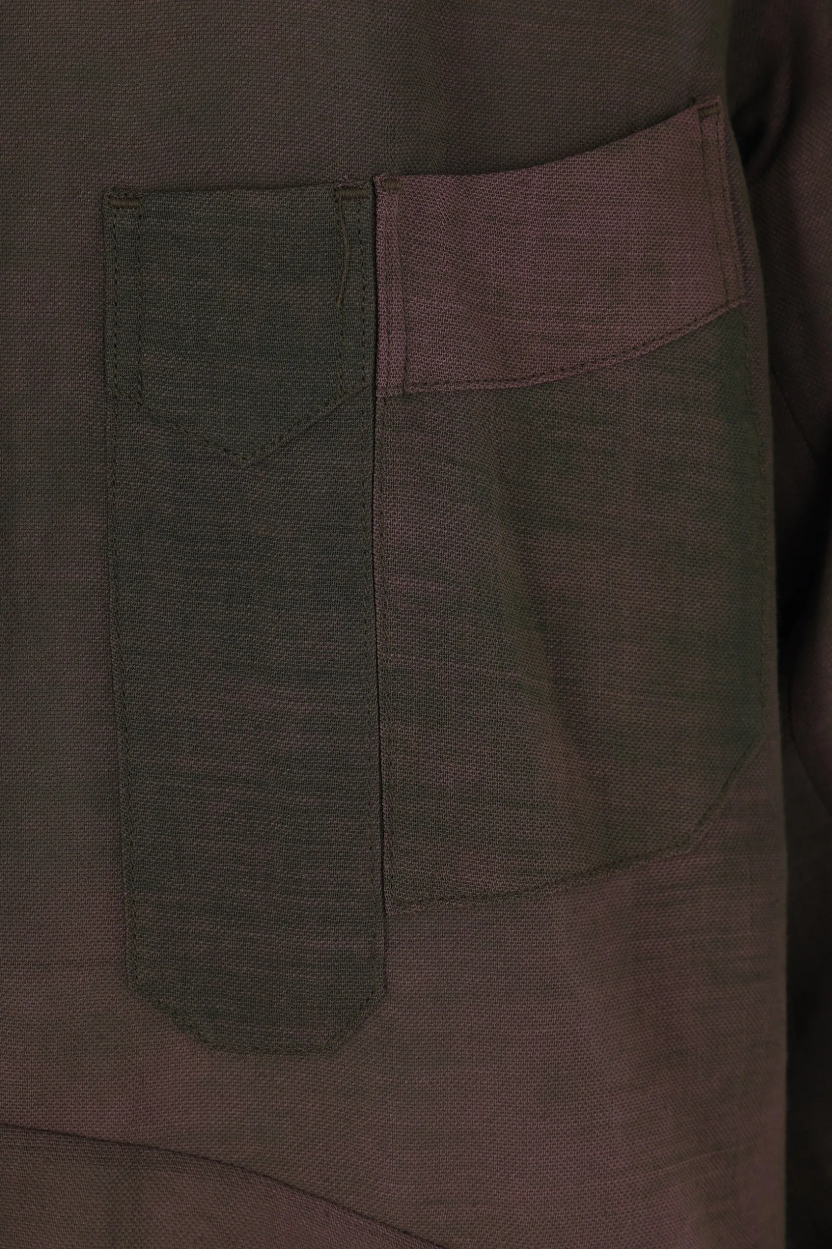 Topwear>ZIGGY CHEN camicia doppiopetto in misto cotone e ramie Multicolor