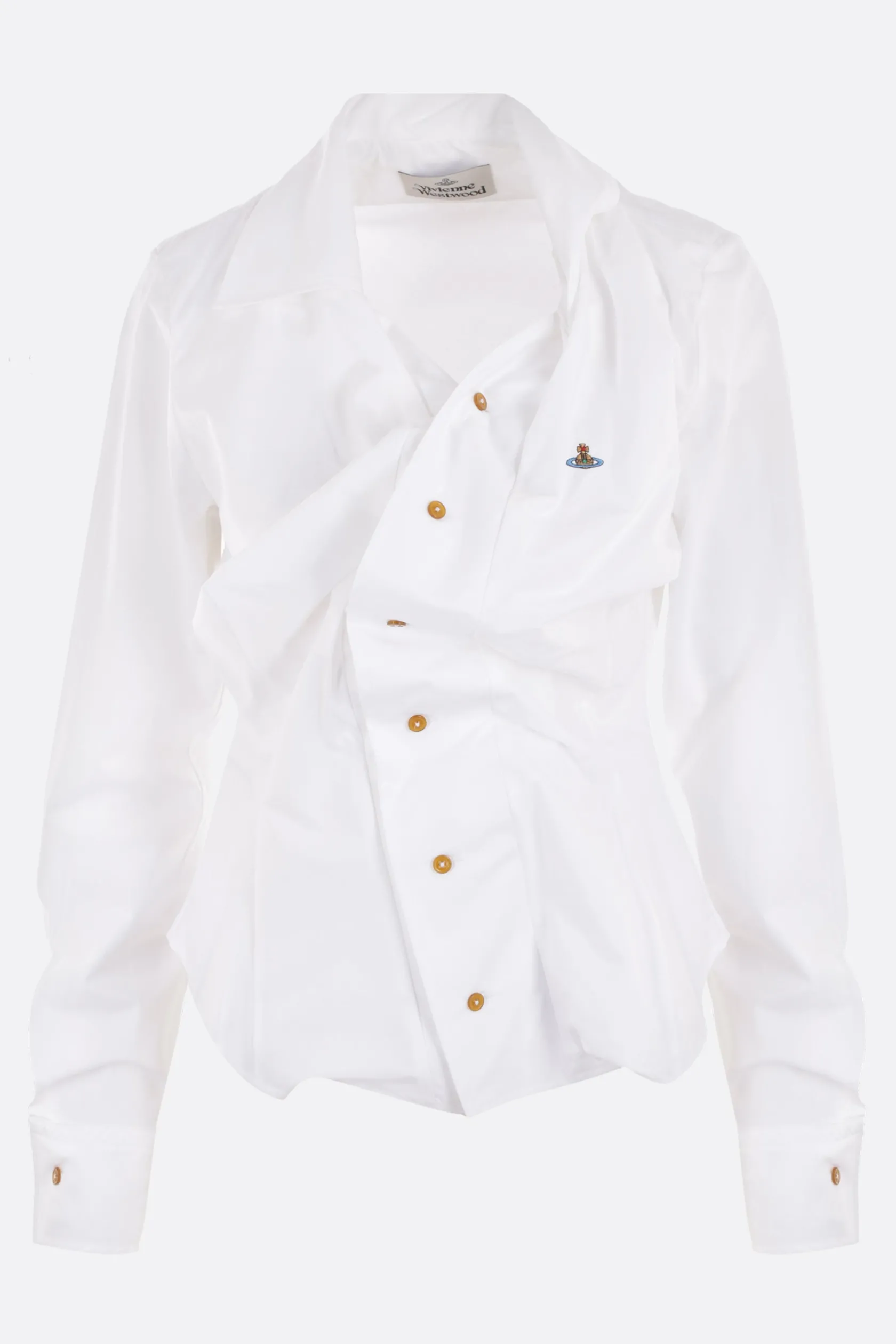Topwear>VIVIENNE WESTWOOD camicia Drunken in cotone Bianco