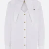 Topwear>VIVIENNE WESTWOOD camicia Heart in popeline rigenerativo Bianco