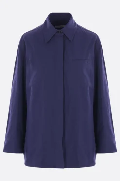 Topwear>ALBERTO BIANI camicia in canvas di cotone Blu
