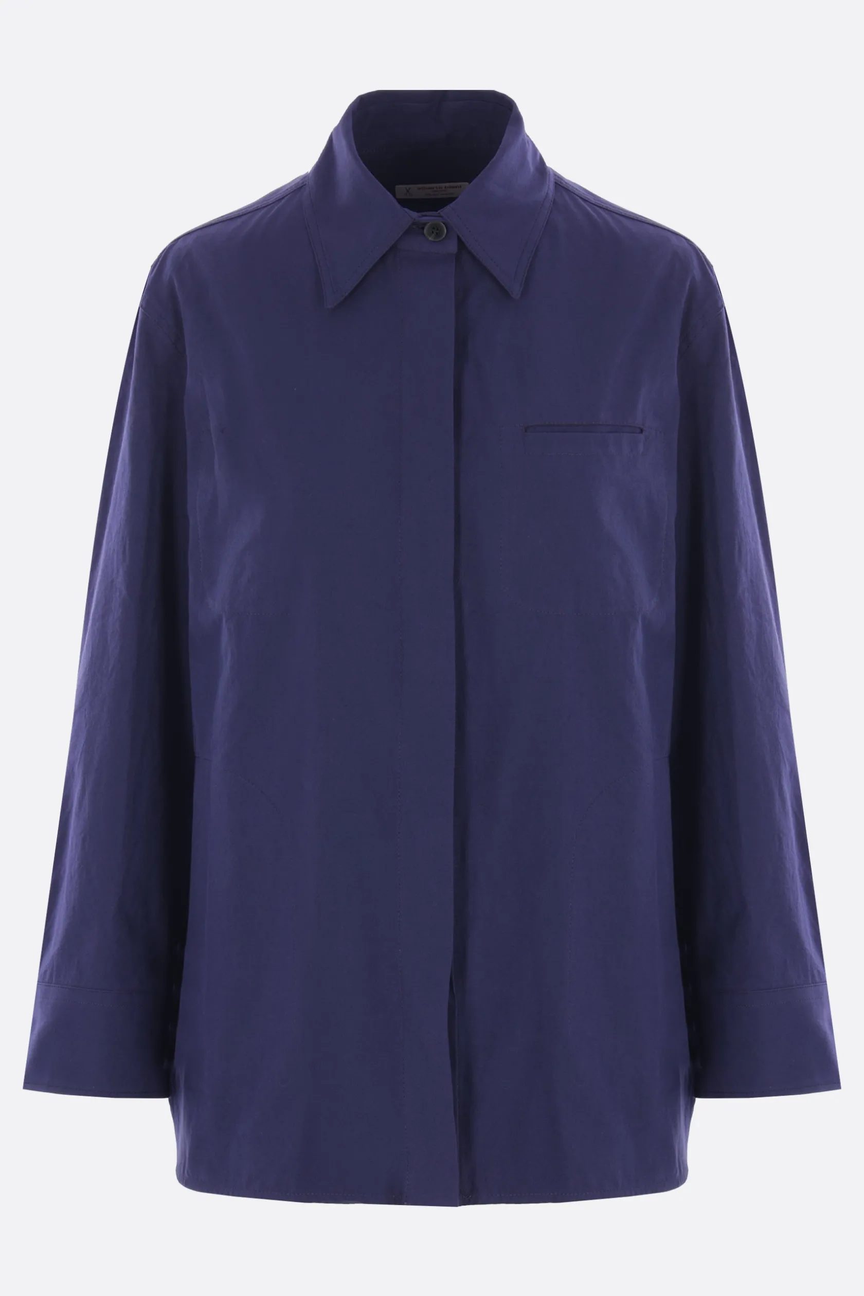 Topwear>ALBERTO BIANI camicia in canvas di cotone Blu