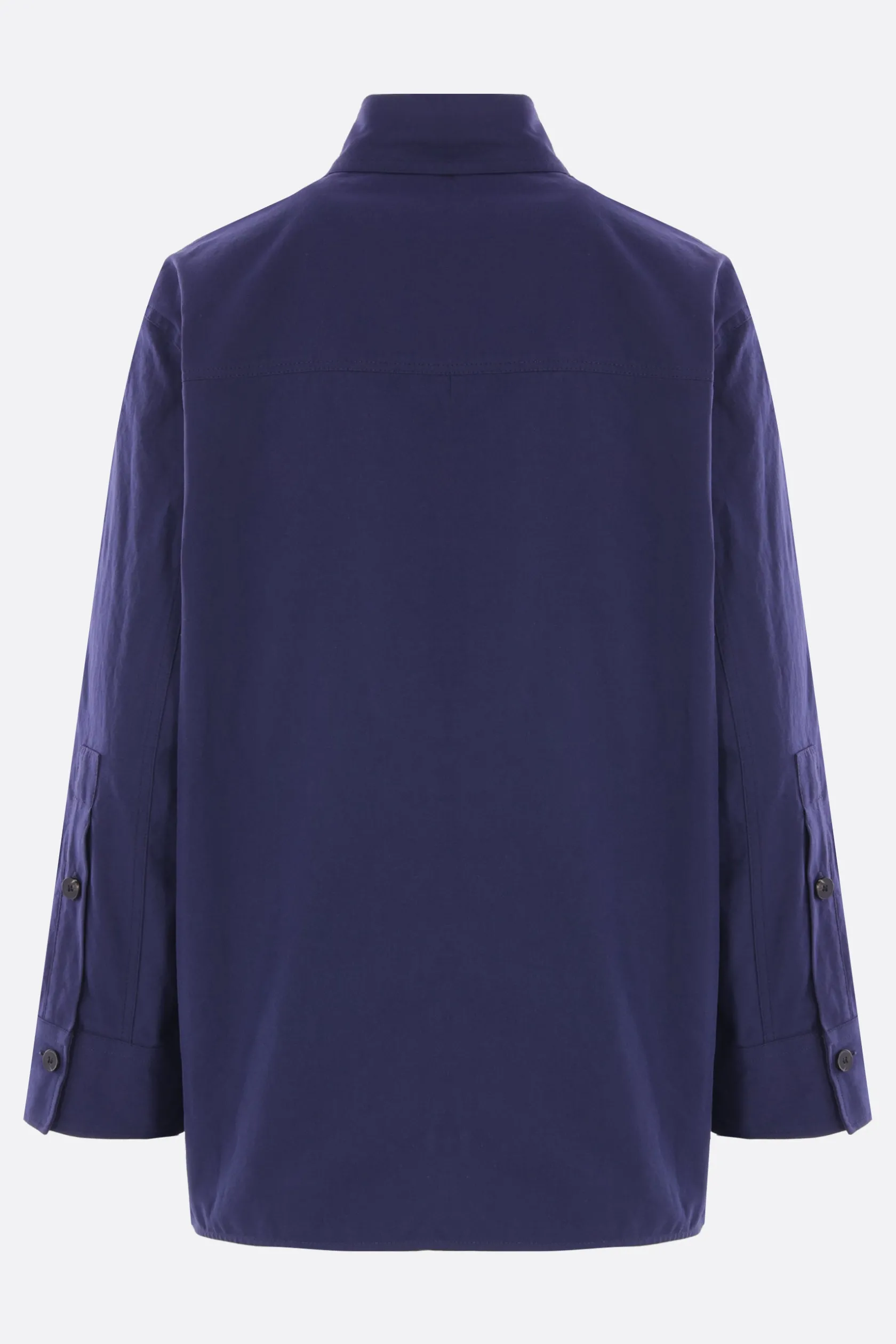 Topwear>ALBERTO BIANI camicia in canvas di cotone Blu