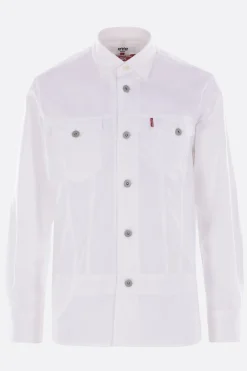 Topwear>JUNYA WATANABE MAN camicia in cotone Bianco