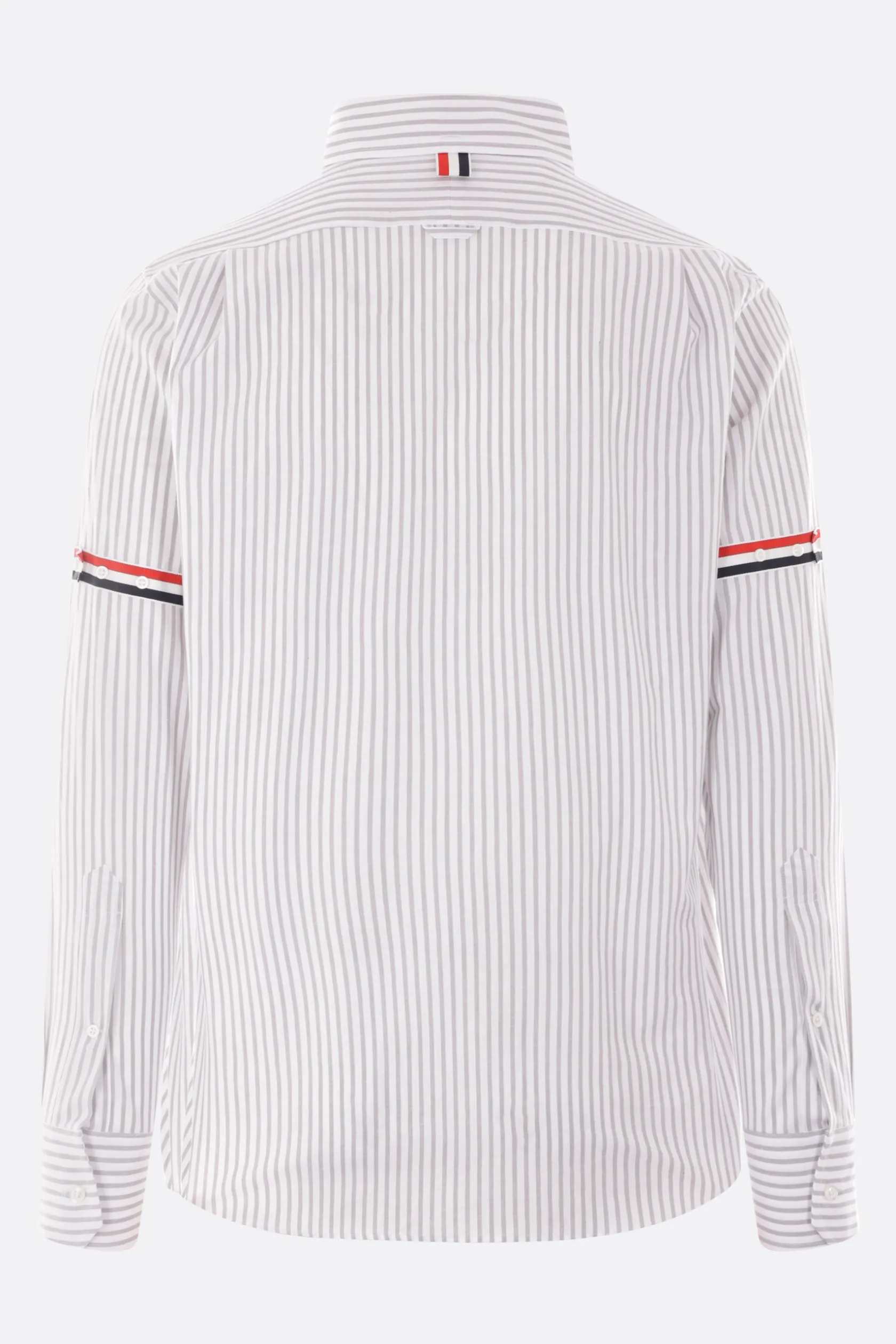 Topwear>THOM BROWNE camicia in cotone Madras Grigio
