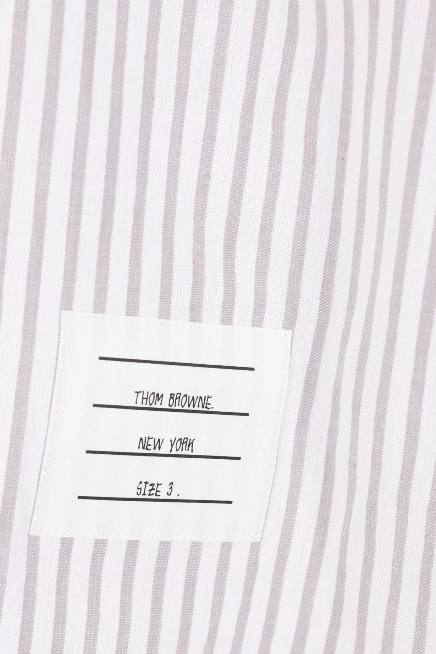 Topwear>THOM BROWNE camicia in cotone Madras Grigio
