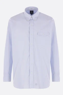 Topwear>J.PRESS camicia in cotone Oxford Blu