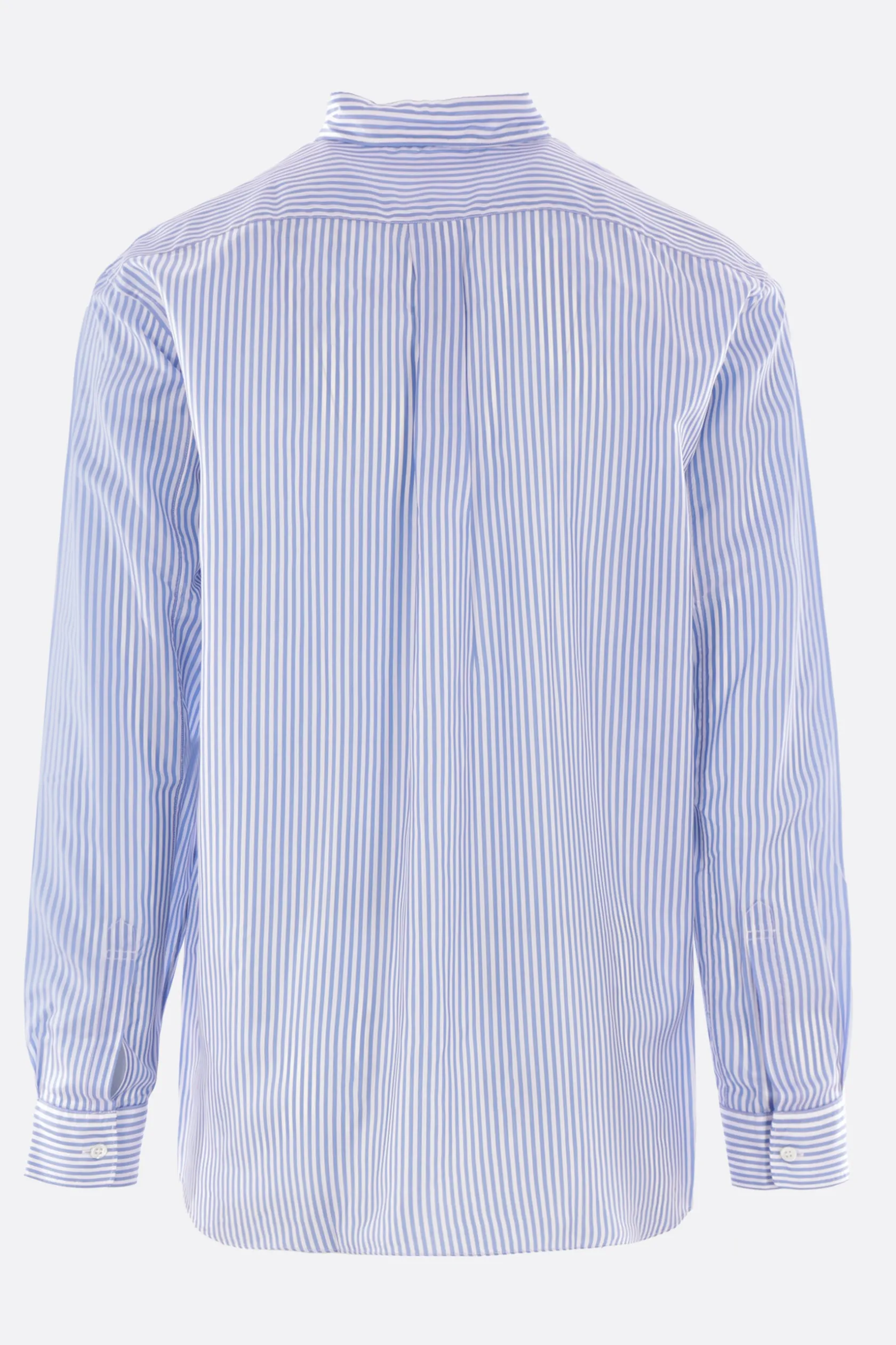 Topwear>COMME DES GARÇONS SHIRT camicia in cupro a righe Blu