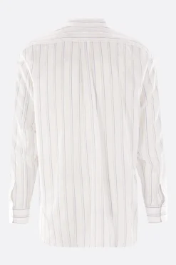 Topwear>COMME DES GARÇONS SHIRT camicia in cupro a righe Bianco