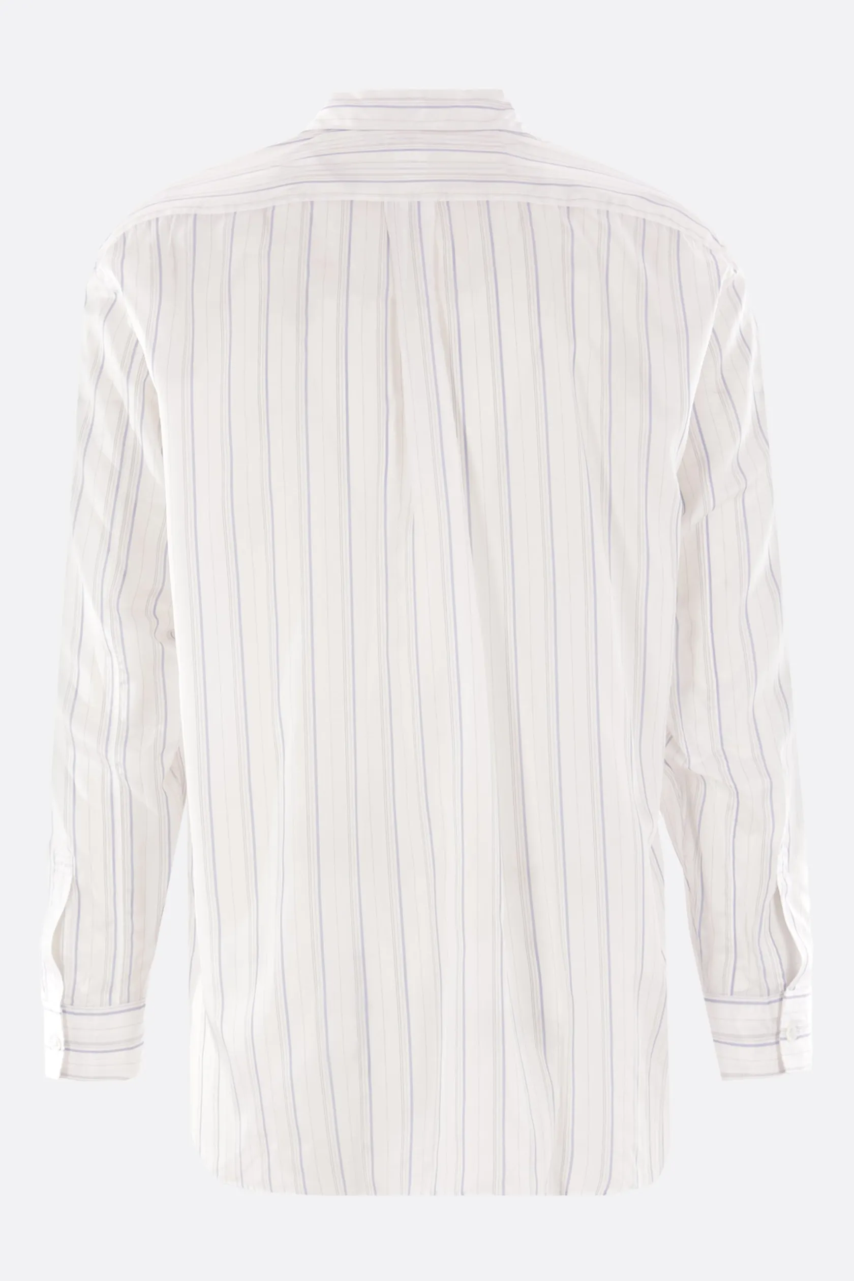 Topwear>COMME DES GARÇONS SHIRT camicia in cupro a righe Bianco