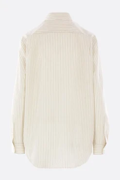 Topwear>AURALEE camicia in lana a righe Bianco