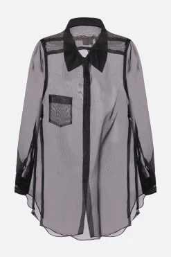 Topwear>COMME DES GARÇONS camicia in organza Nero