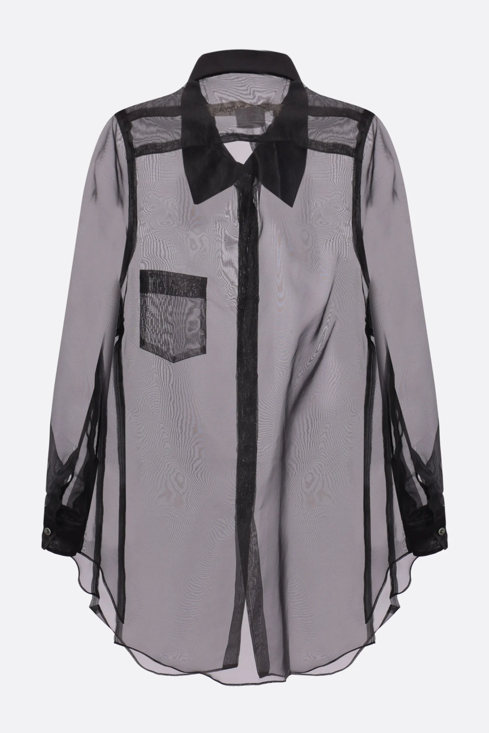 Topwear>COMME DES GARÇONS camicia in organza Nero