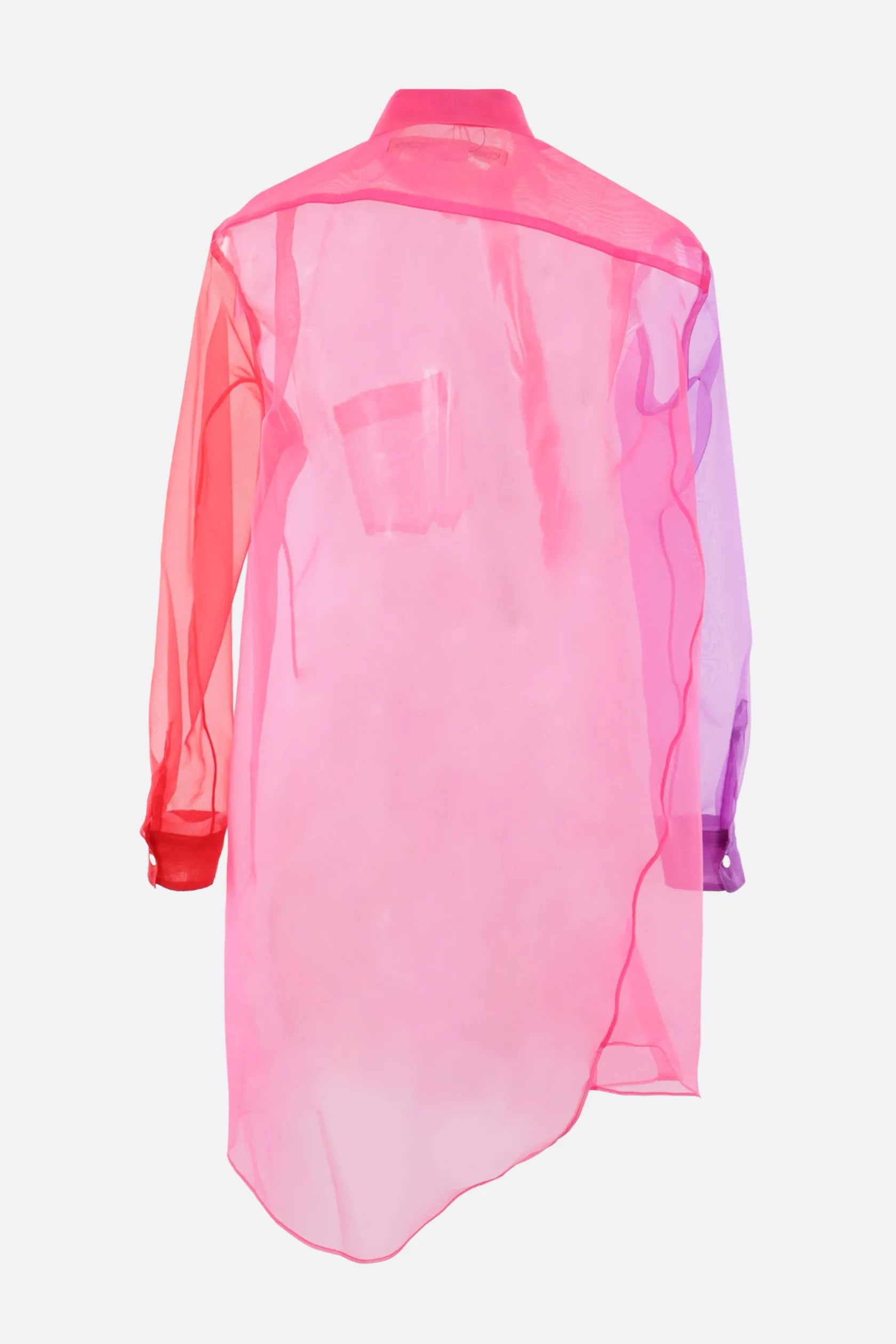 Topwear>COMME DES GARÇONS camicia in organza color-block Multicolor