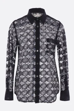 Topwear>COMME DES GARÇONS camicia in pizzo Nero