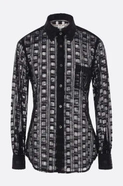 Topwear>COMME DES GARÇONS camicia in pizzo Nero