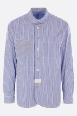 Topwear>JUNYA WATANABE MAN camicia in popeline a righe Blu