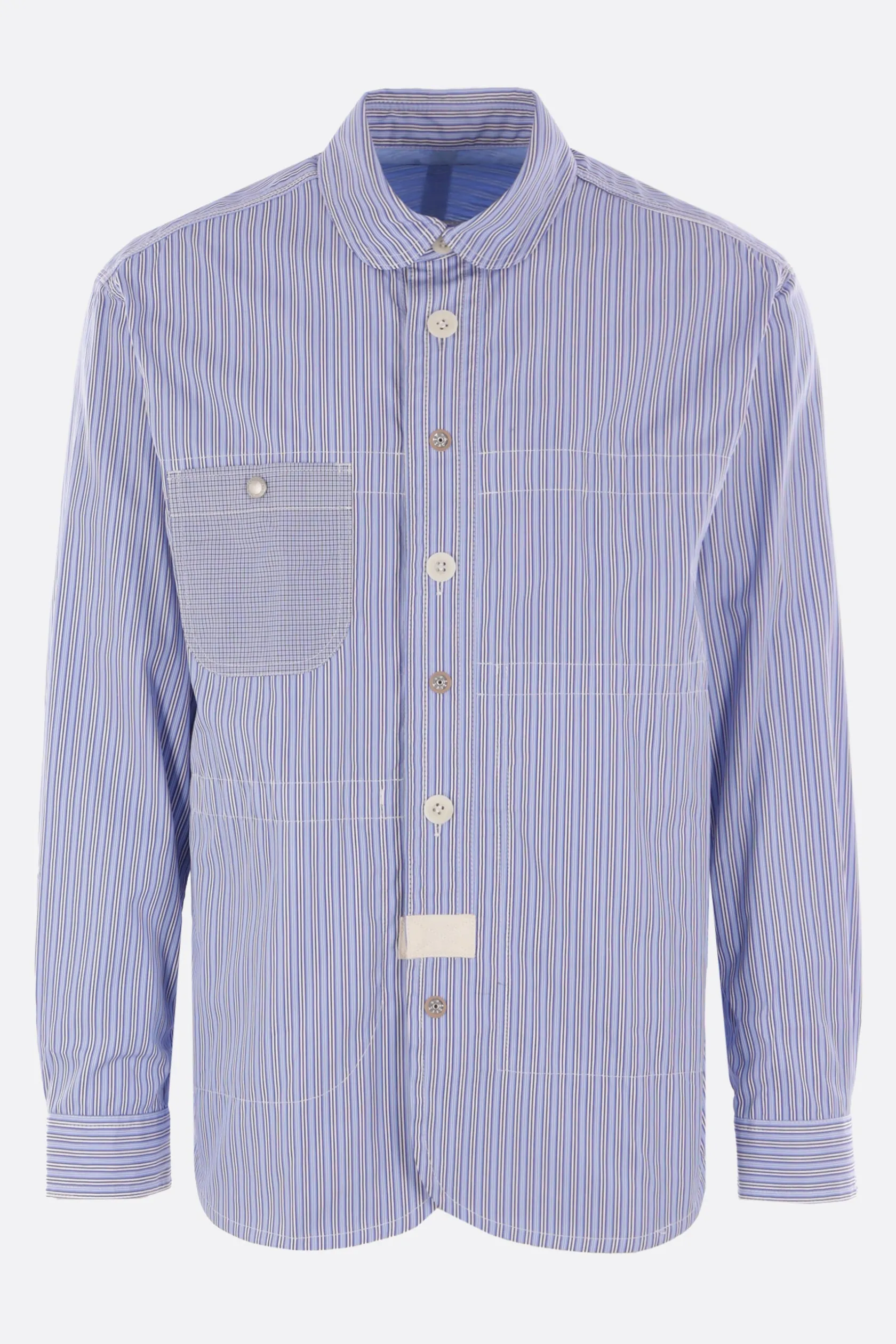 Topwear>JUNYA WATANABE MAN camicia in popeline a righe Blu