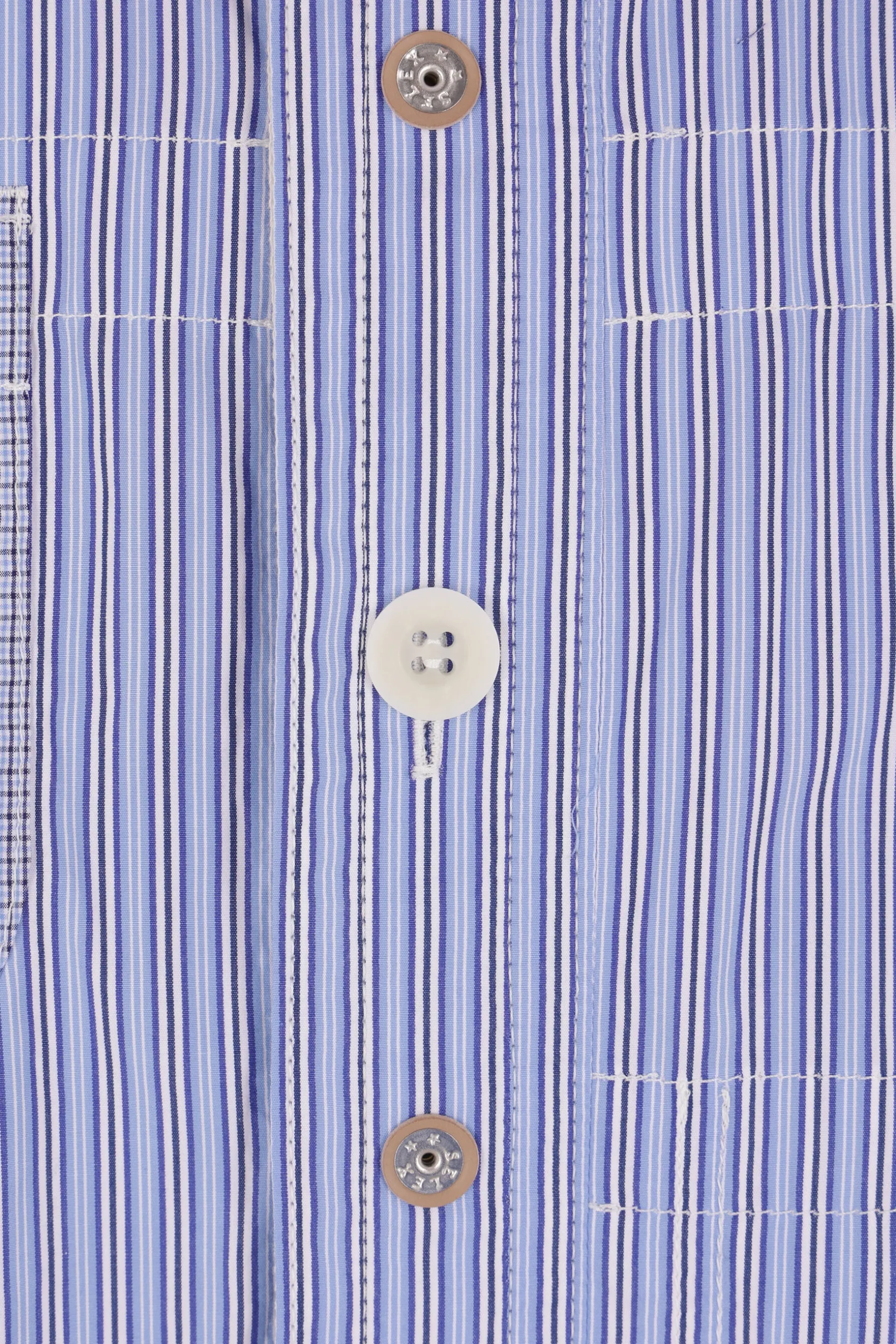 Topwear>JUNYA WATANABE MAN camicia in popeline a righe Blu