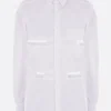Topwear>BLACK COMME des GARÇONS camicia in popeline con cut-out Bianco