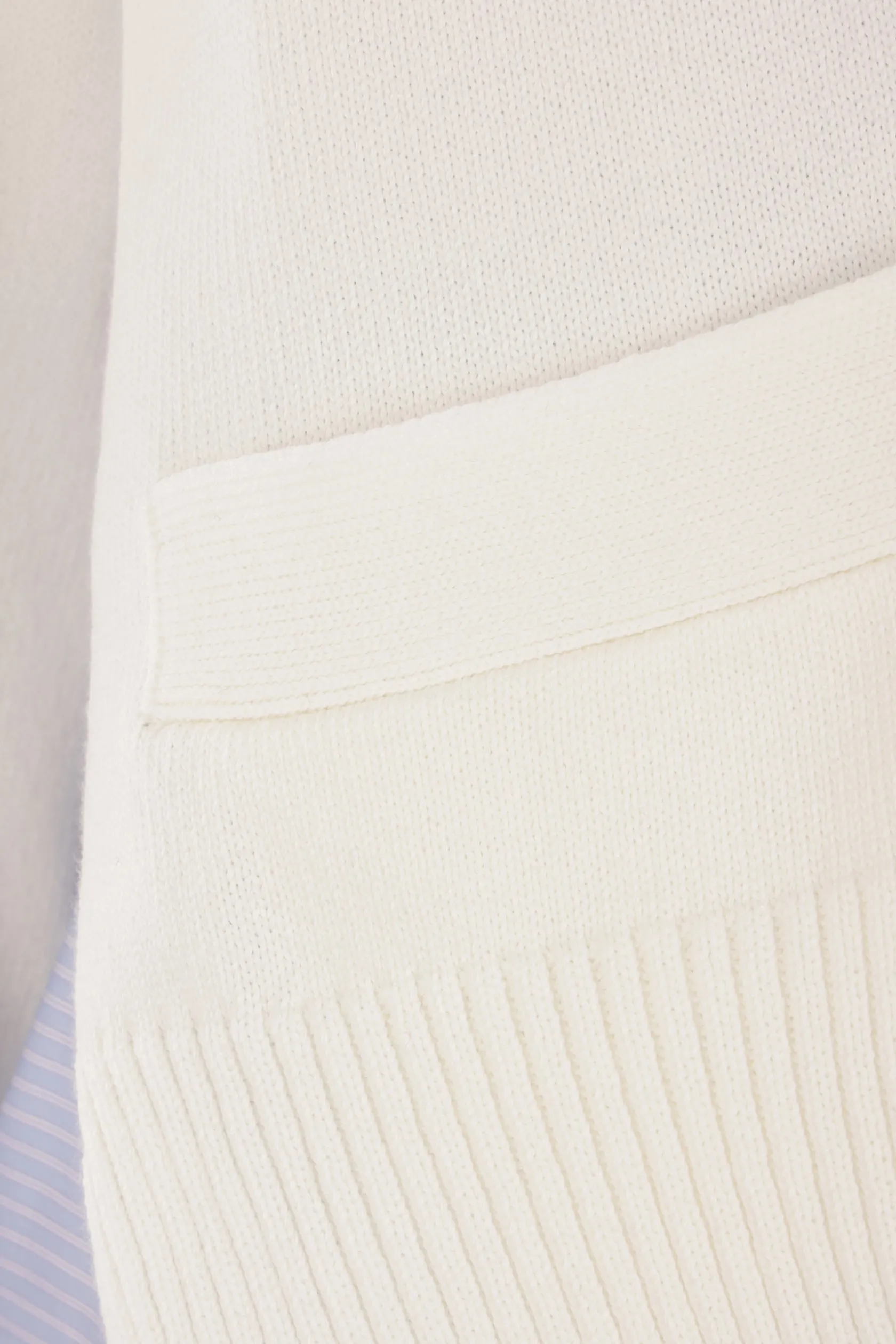 Topwear>SACAI camicia in popeline con cardigan sovrapposto Bianco