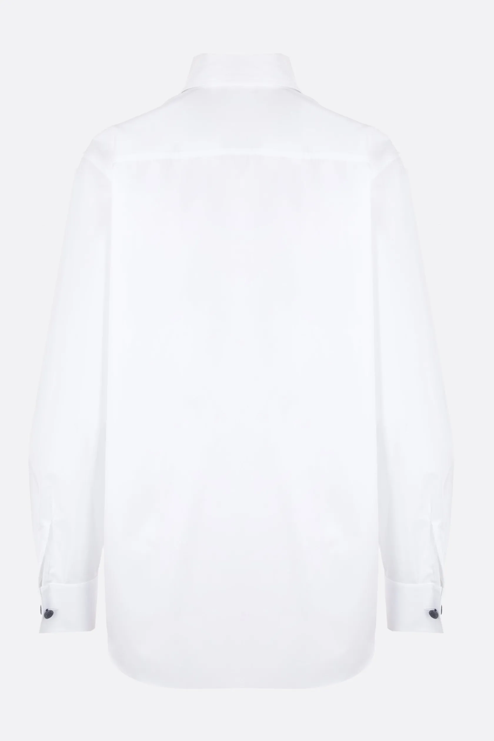 Topwear>GIORGIO ARMANI - 10 CORSO COMO camicia in popeline con gemelli in denim Bianco