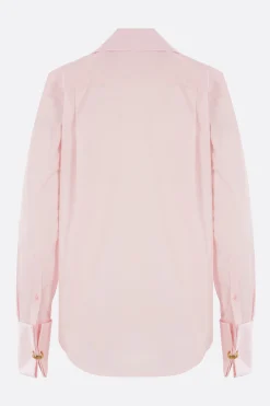 Topwear>LOEWE camicia in popeline con lavallière plissé Rosa