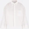 Topwear>SACAI camicia in popeline con maniche destrutturate Bianco