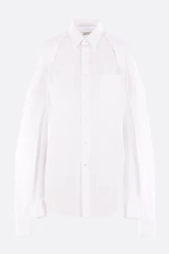 Topwear>COMME DES GARÇONS camicia in popeline con manica tripla Bianco