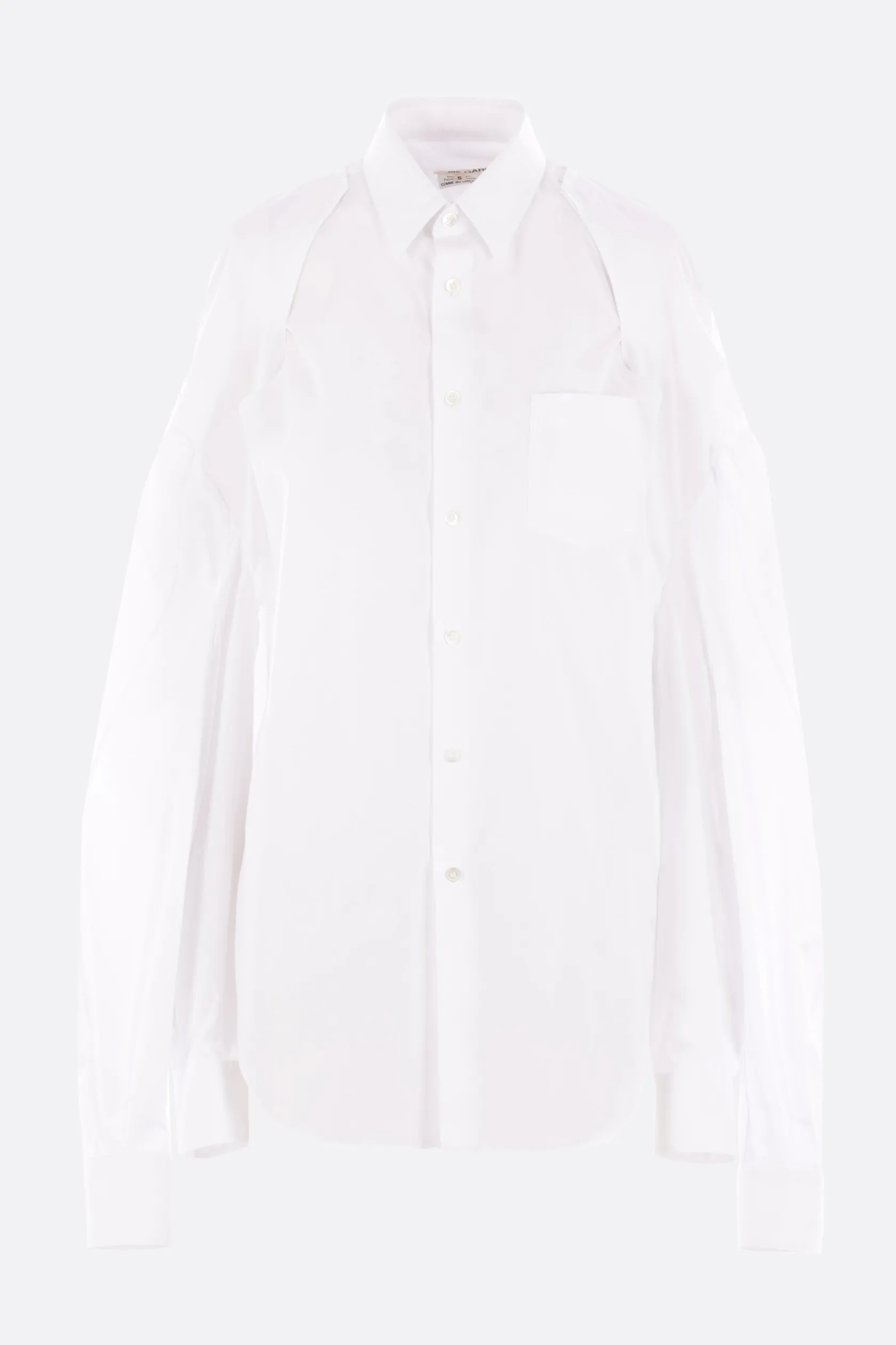 Topwear>COMME DES GARÇONS camicia in popeline con manica tripla Bianco