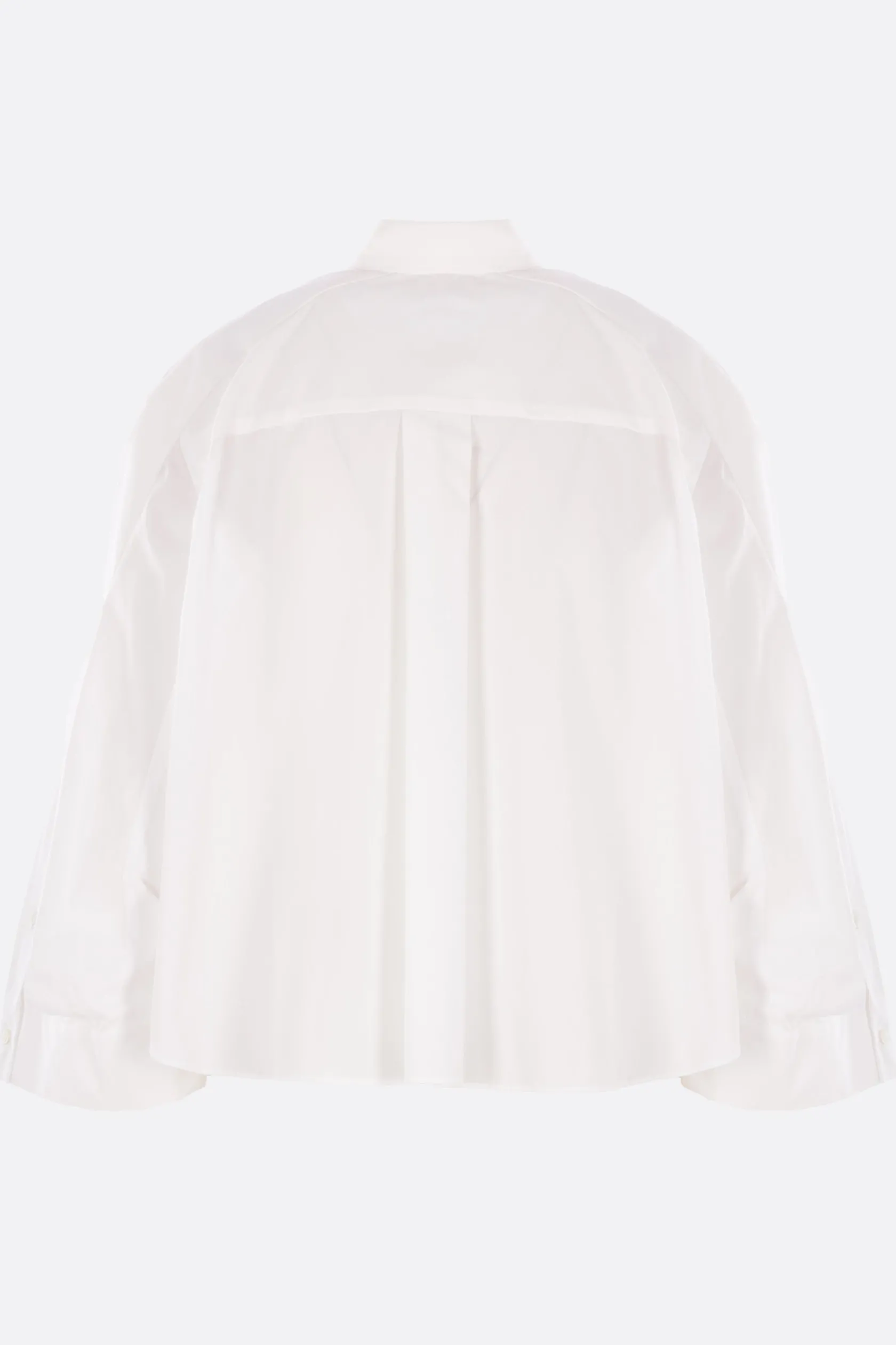Topwear>SACAI camicia in popeline con maniche destrutturate Bianco