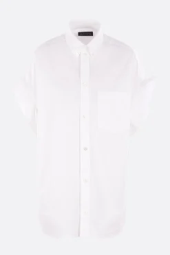 Topwear>BALENCIAGA camicia in popeline con risvolto Bianco