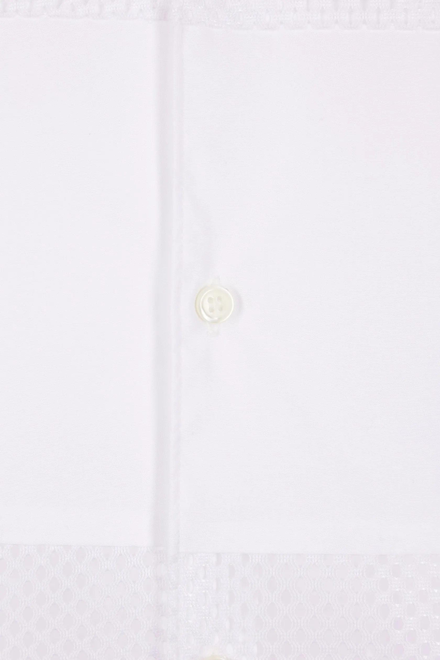 Topwear>COMME DES GARÇONS HOMME PLUS camicia in popeline e rete Bianco