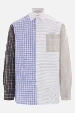 Topwear>JW ANDERSON camicia in popeline patchwork Multicolor