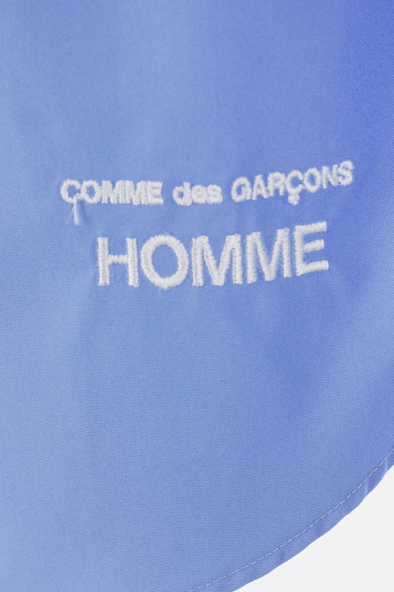 Topwear>COMME DES GARÇONS HOMME camicia in popeline ricamo logo Blu