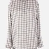 Topwear>LOEWE camicia in raso a quadri Bianco