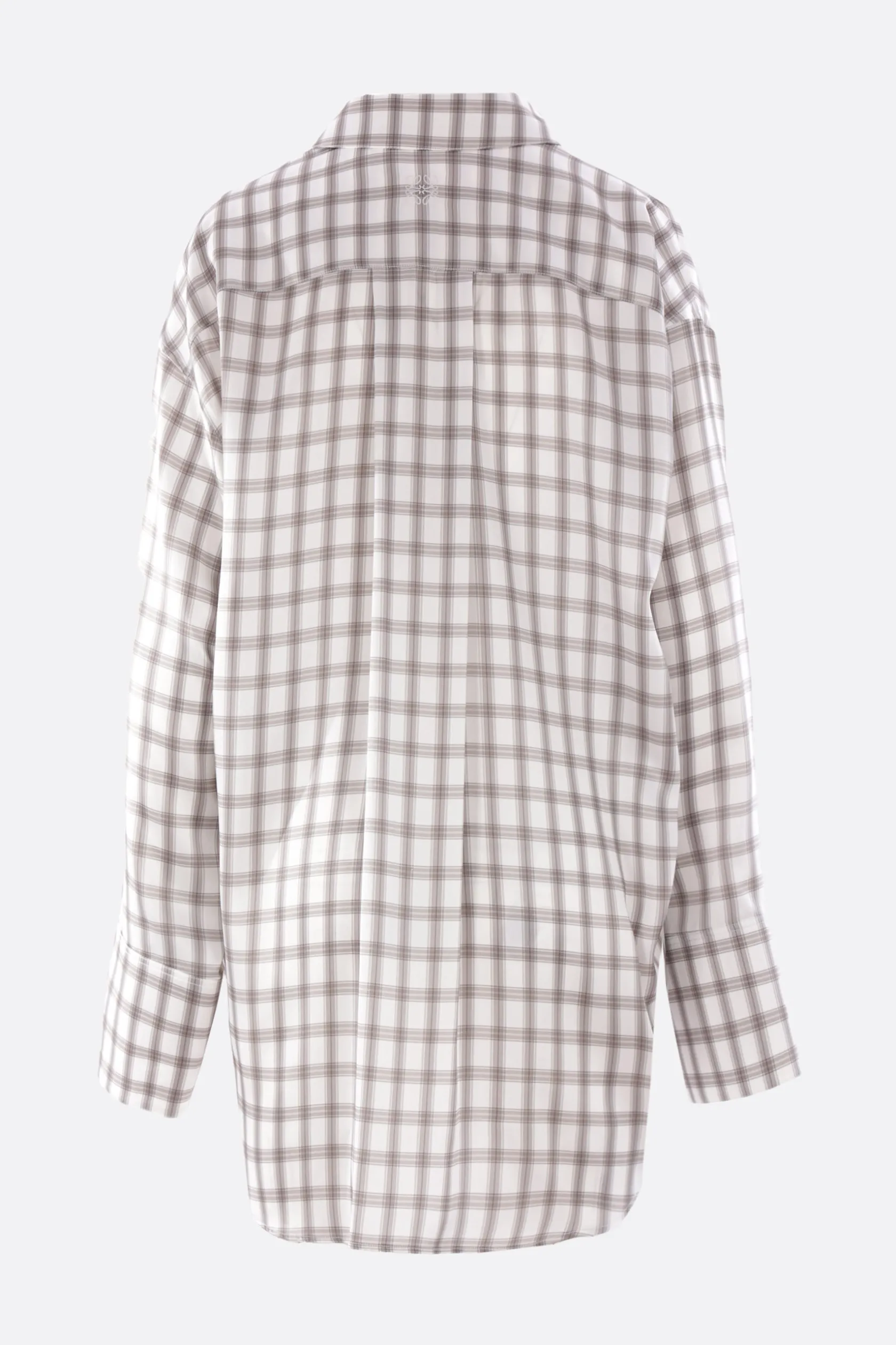 Topwear>LOEWE camicia in raso a quadri Bianco