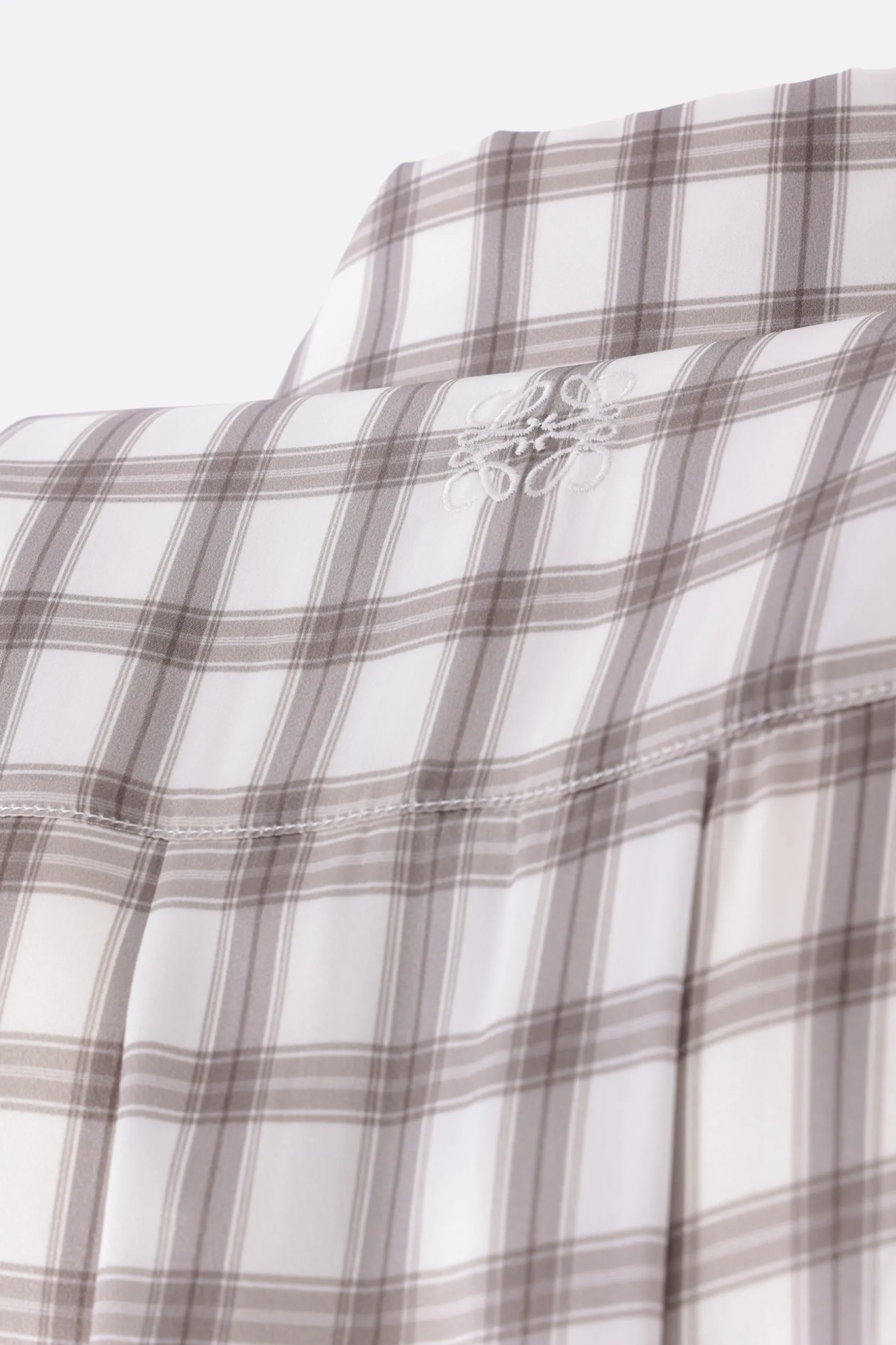 Topwear>LOEWE camicia in raso a quadri Bianco