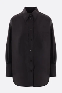 Topwear>ALBERTO BIANI camicia in taffetà Nero
