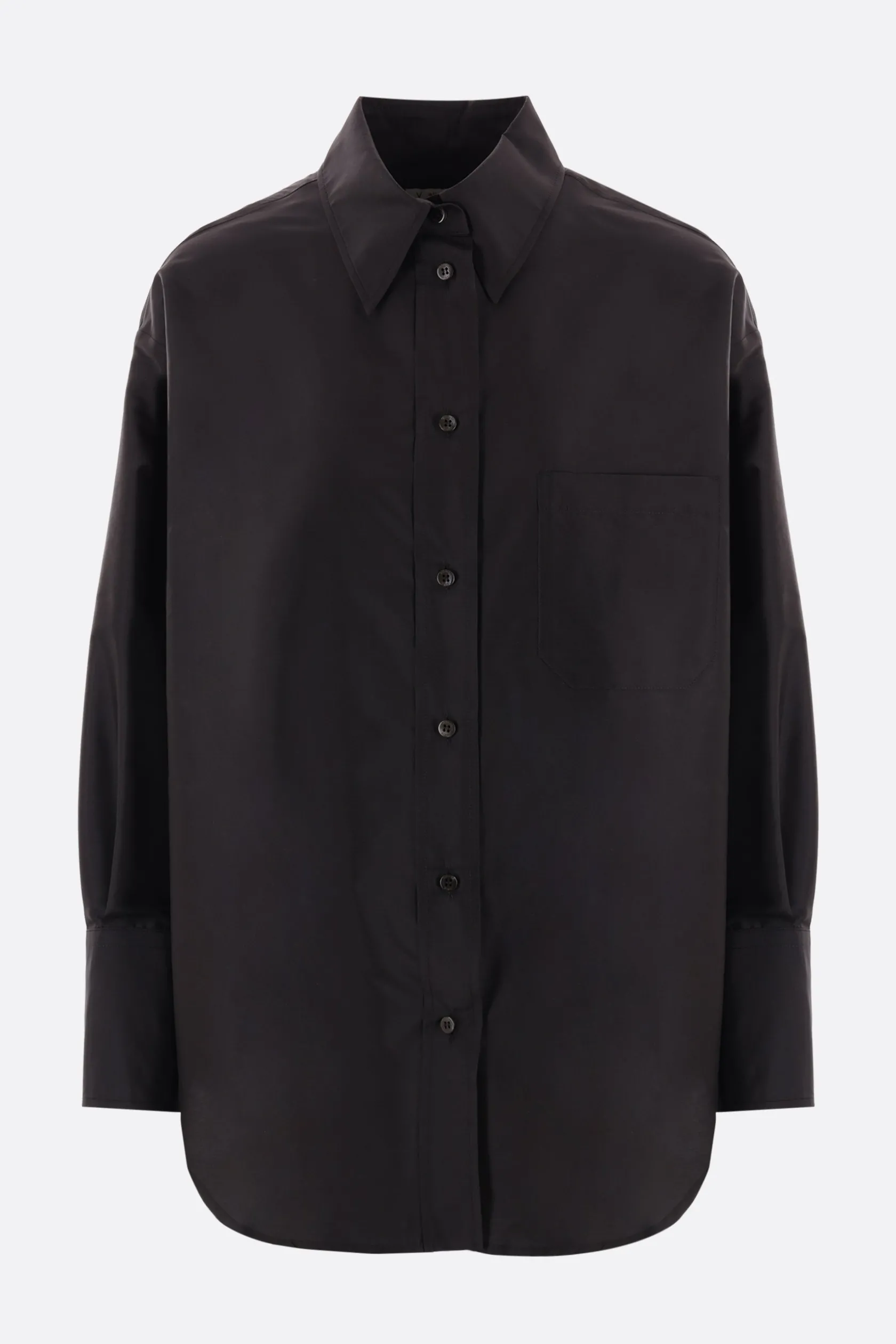 Topwear>ALBERTO BIANI camicia in taffetà Nero