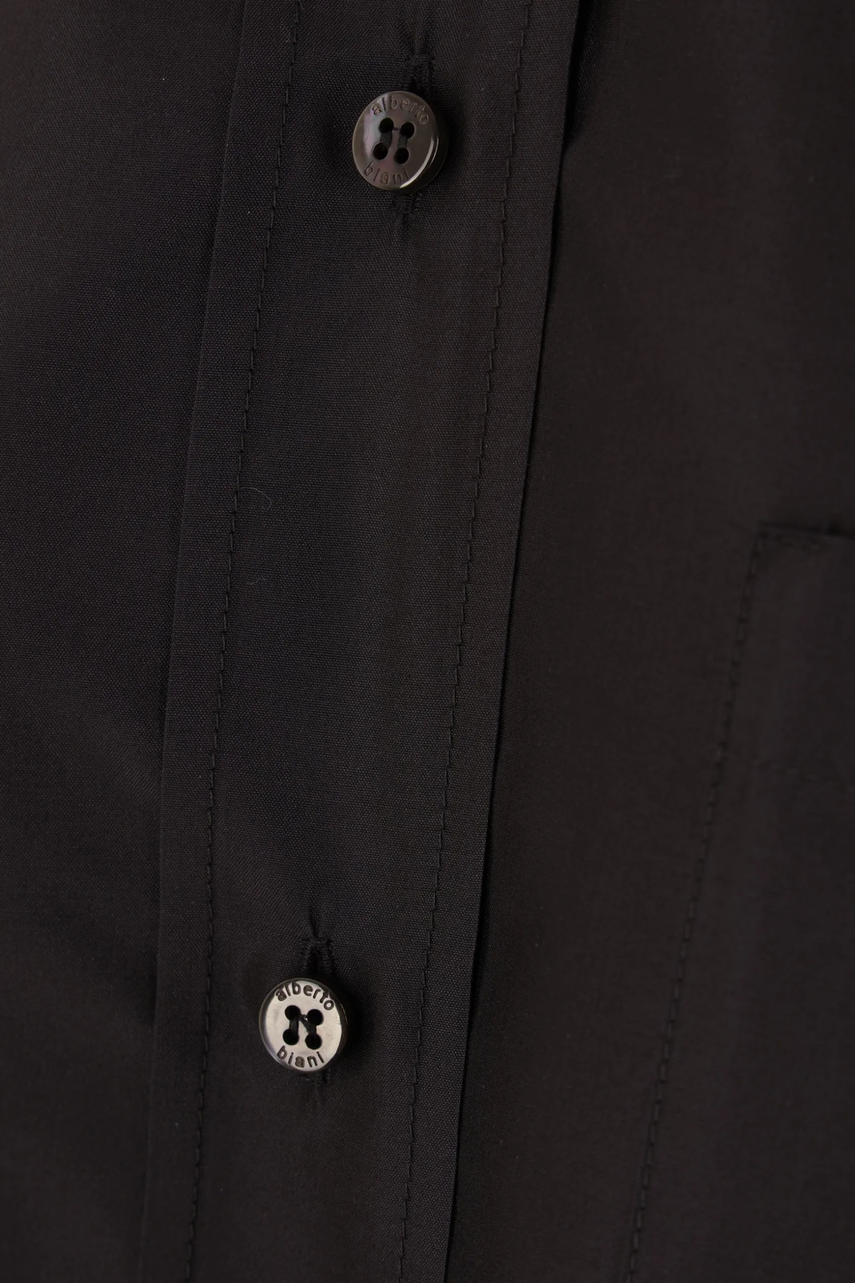 Topwear>ALBERTO BIANI camicia in taffetà Nero