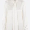 Topwear>10 CORSO COMO camicia in viscosa con lavallière Bianco