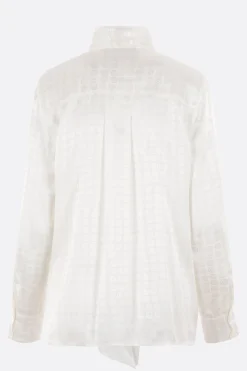 Topwear>10 CORSO COMO camicia in viscosa con lavallière Bianco