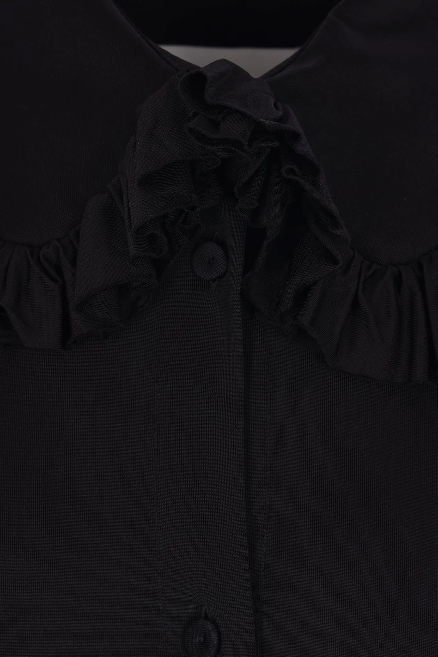 Topwear>JIL SANDER camicia in viscosa fluida con rouches Nero