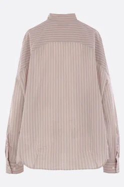 Topwear>DRIES VAN NOTEN camicia oversize Casia in popeline a righe Grigio