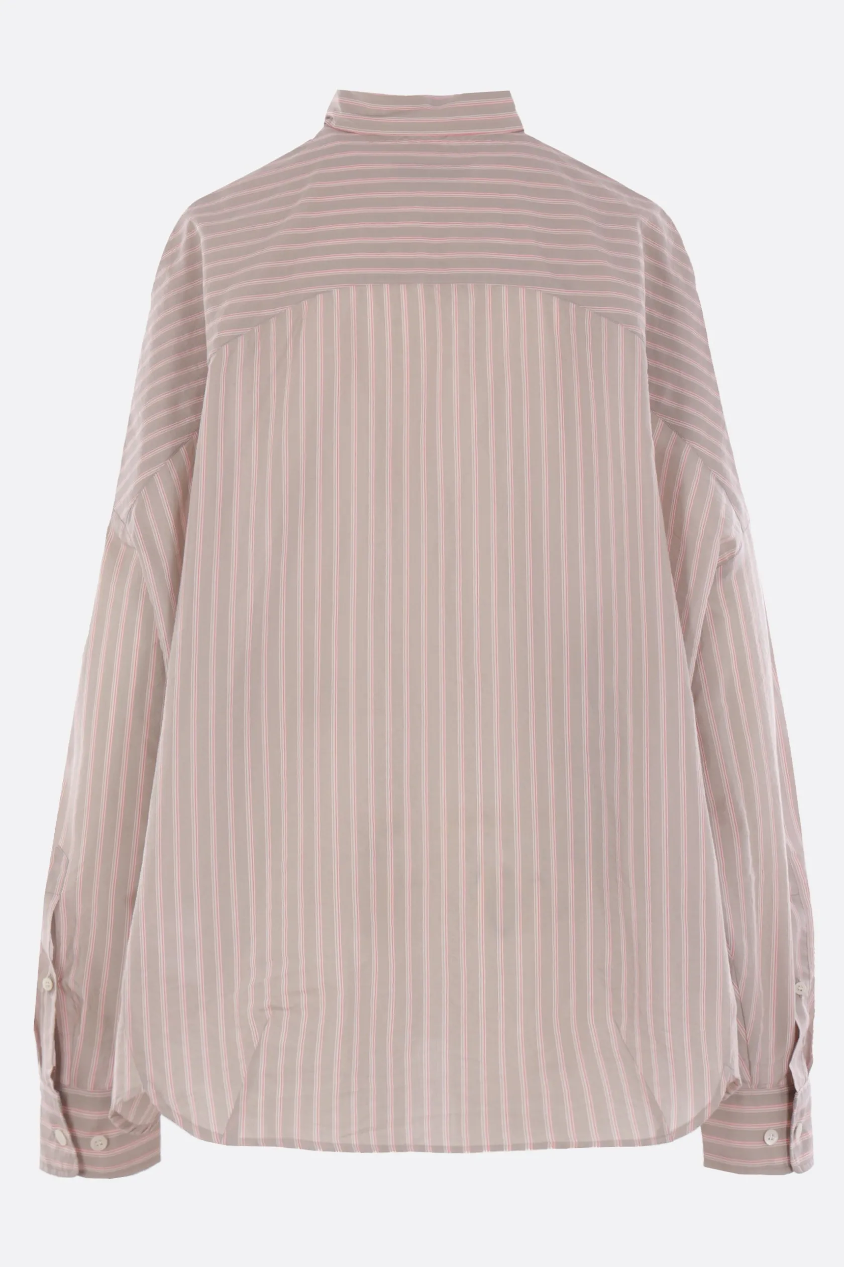 Topwear>DRIES VAN NOTEN camicia oversize Casia in popeline a righe Grigio
