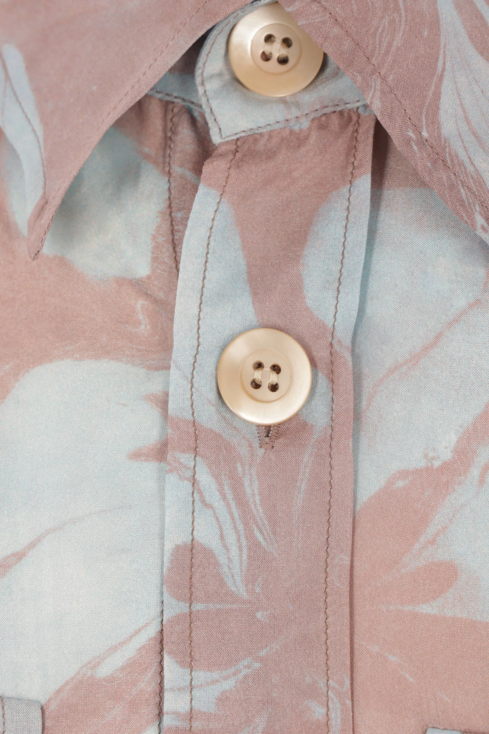 Topwear>DRIES VAN NOTEN camicia oversize Crowsey in seta Blu