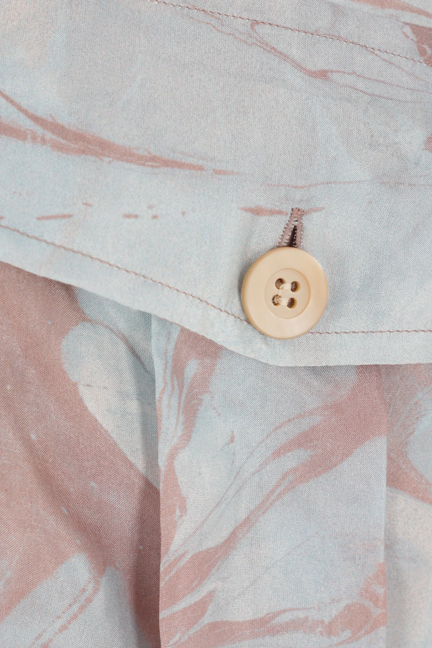 Topwear>DRIES VAN NOTEN camicia oversize Crowsey in seta Blu