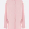 Topwear>LOEWE camicia oversize in popeline con spacchi Rosa