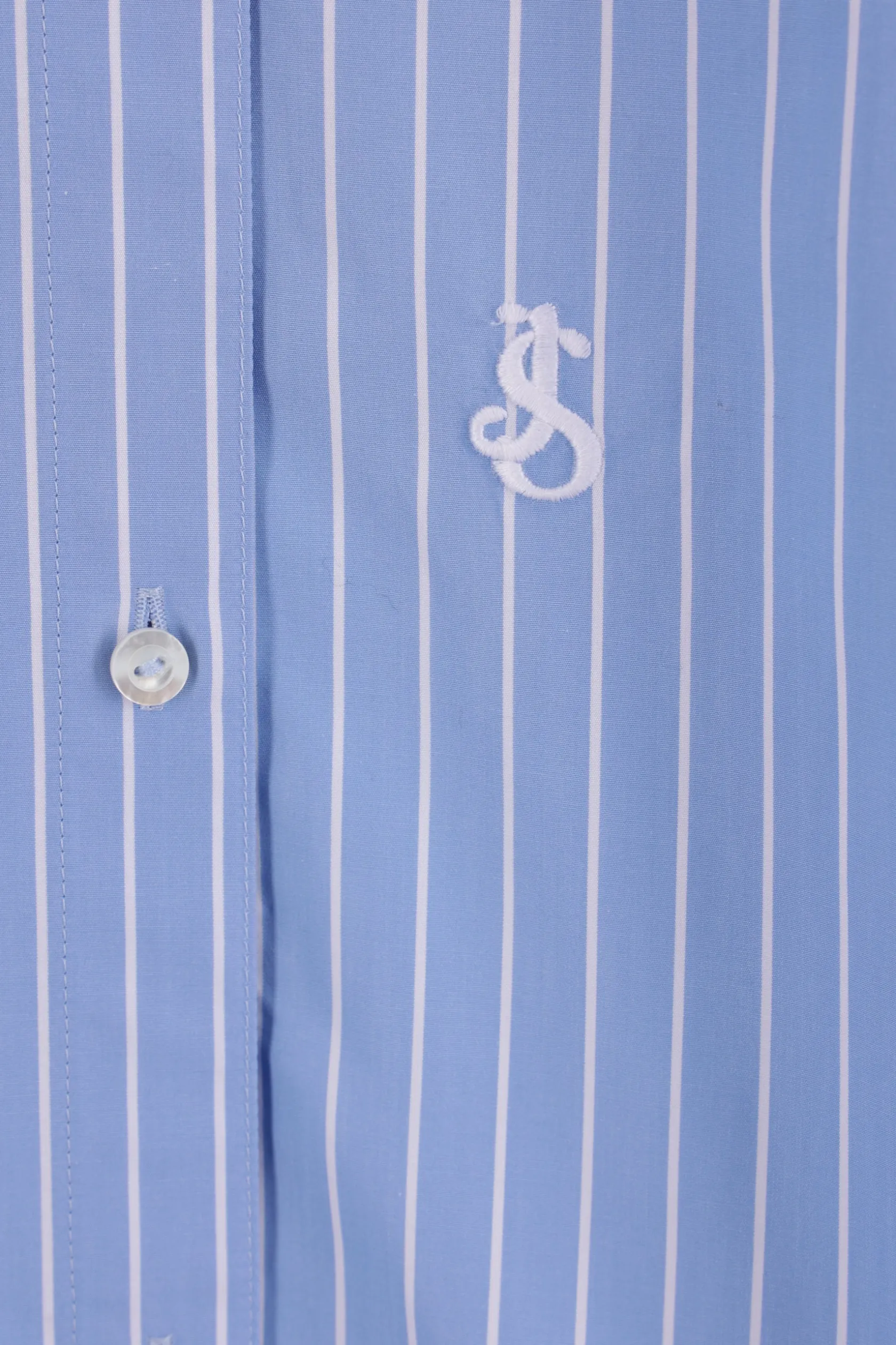 Topwear>JIL SANDER camicia oversize in popeline a righe Blu