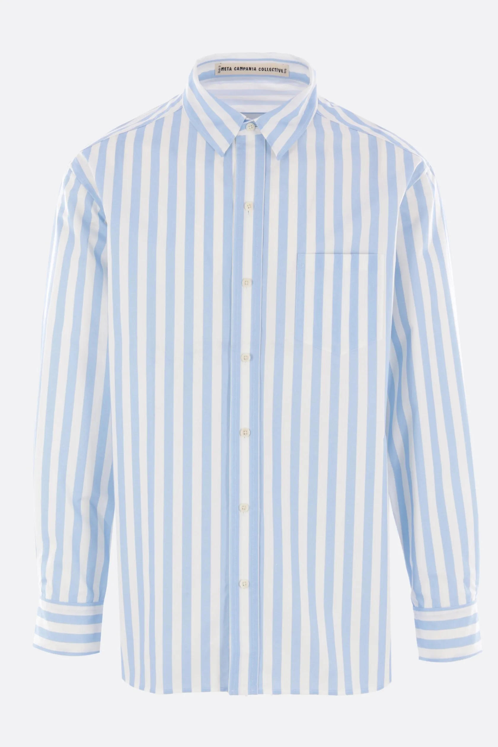 Topwear>META CAMPANIA COLLECTIVE camicia Pablo in popeline a righe Blu